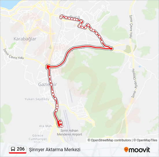 206 Bus Line Map