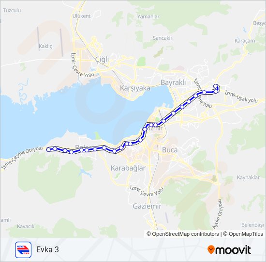 İZMIR METROSU metro Hattı Haritası