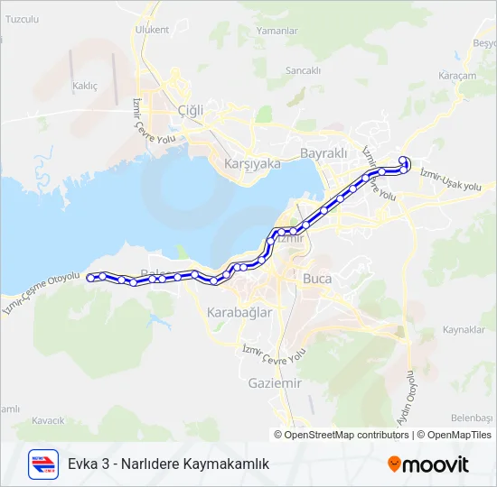 İZMIR METROSU Metro Line Map