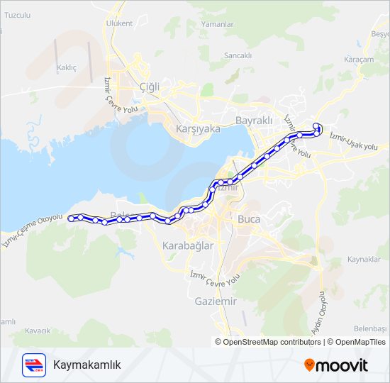 İZMIR METROSU metro Hattı Haritası