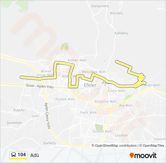 104 Bus Line Map