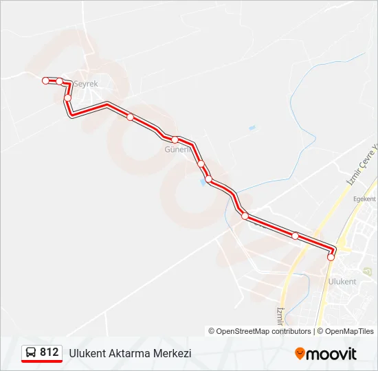 812 Bus Line Map