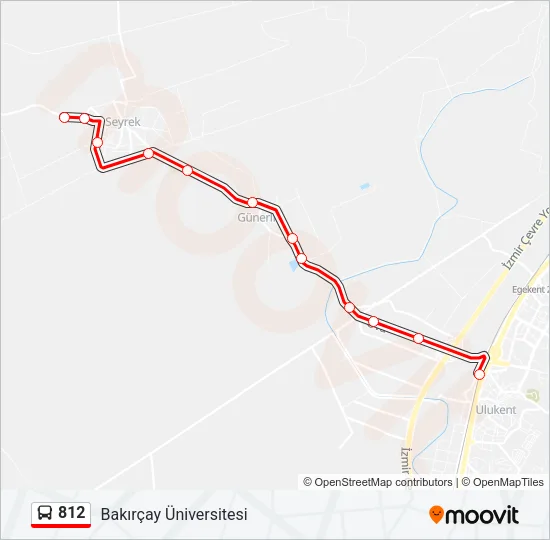 812 Bus Line Map