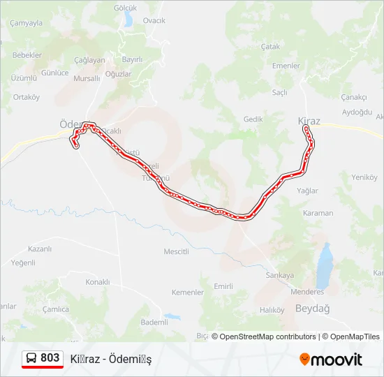 803 Bus Line Map