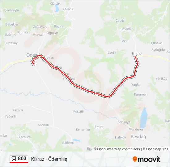 803 Bus Line Map