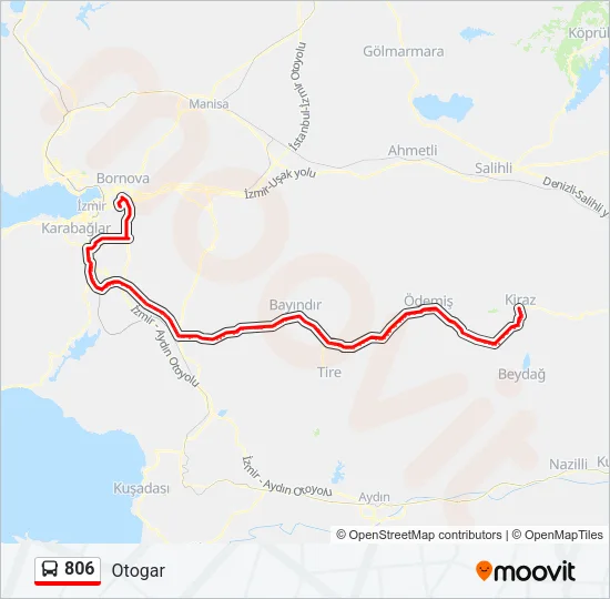 806 Bus Line Map