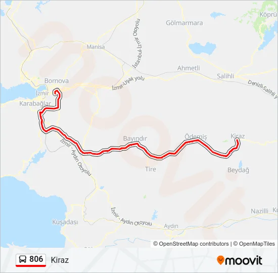 806 Bus Line Map