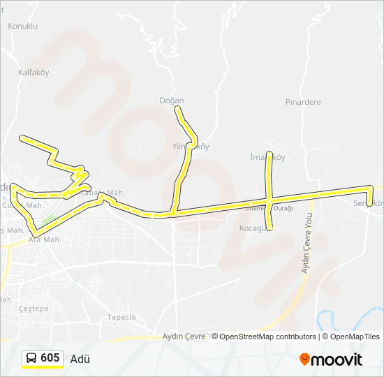 605 Bus Line Map