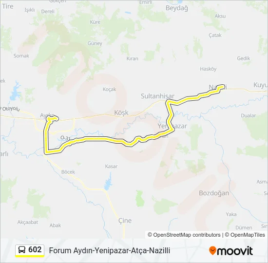 602 Bus Line Map
