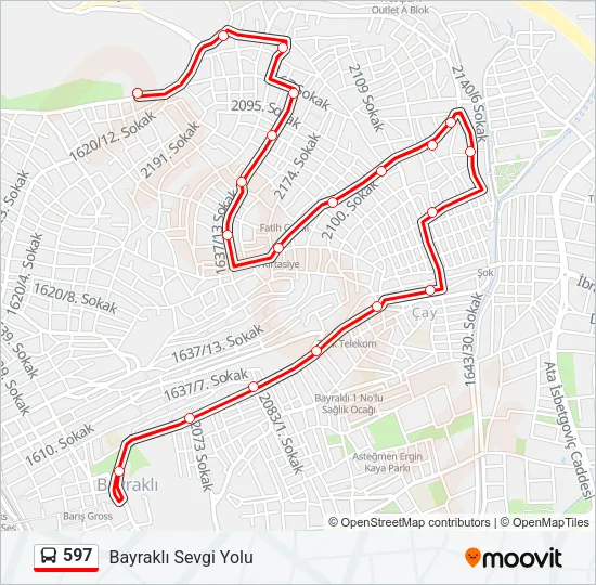 597 Bus Line Map