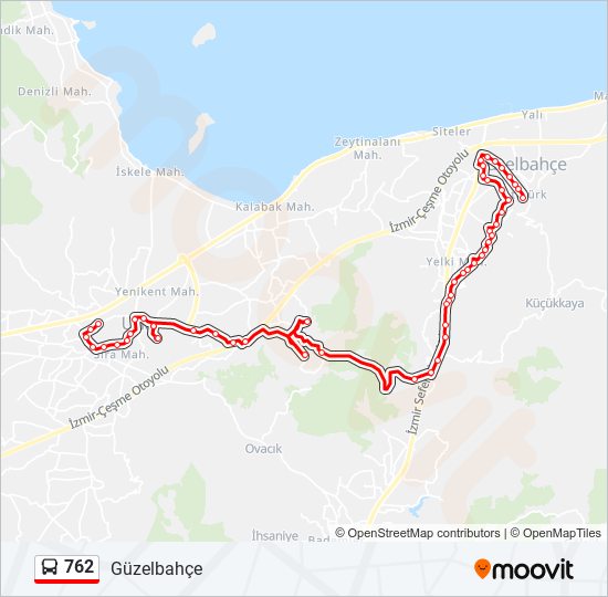 762 bus Line Map