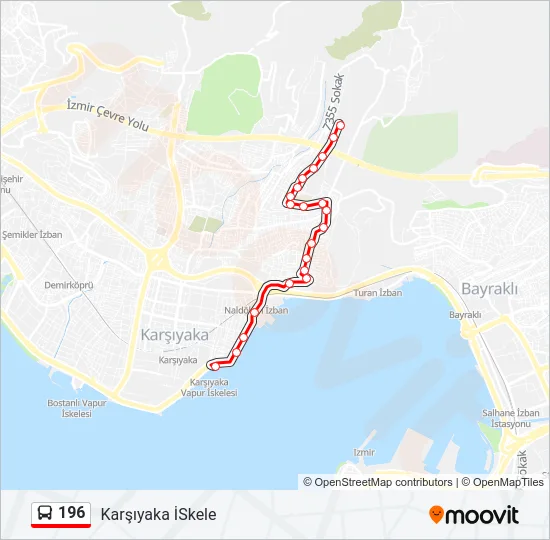 196 Bus Line Map