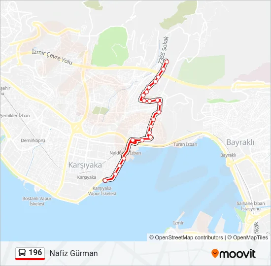 196 Bus Line Map