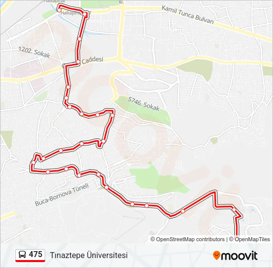 475 Bus Line Map