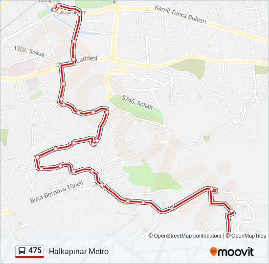 475 bus Line Map