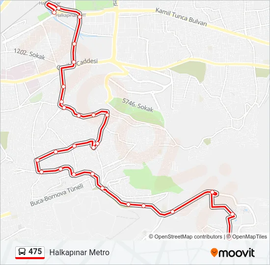 475 Bus Line Map