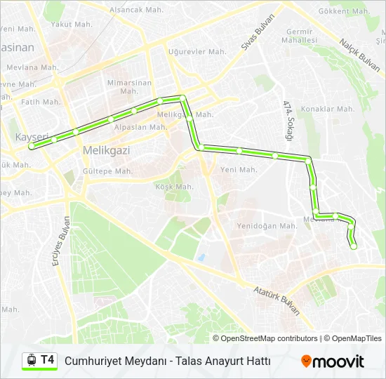 T4 Light Rail Line Map