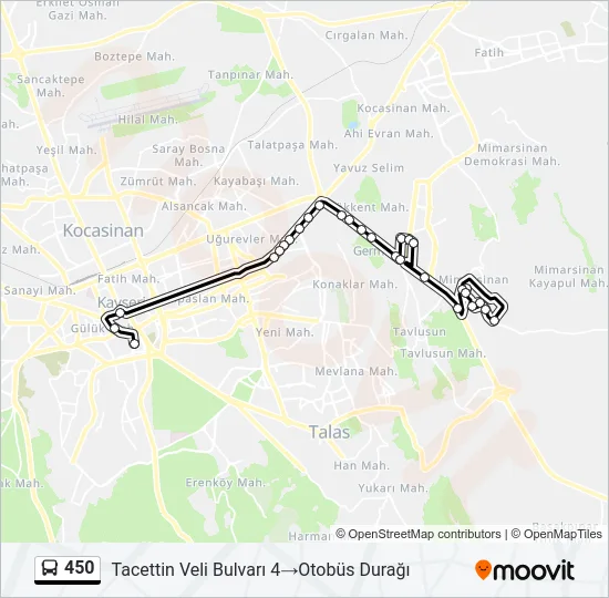 450 Bus Line Map
