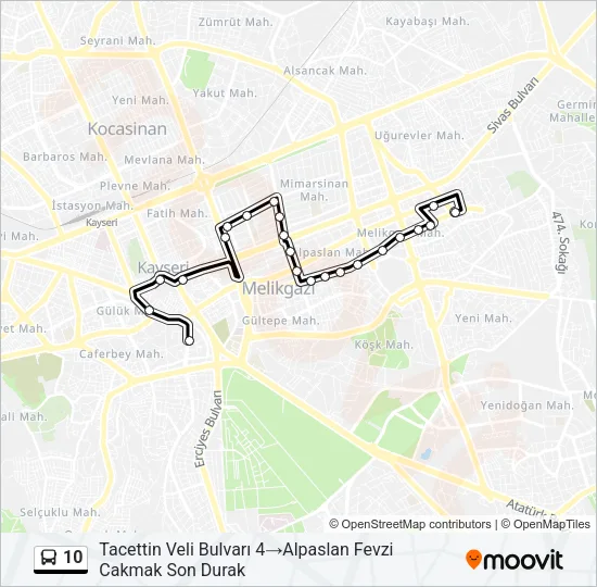 10 Bus Line Map