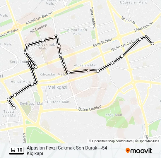 10 Bus Line Map