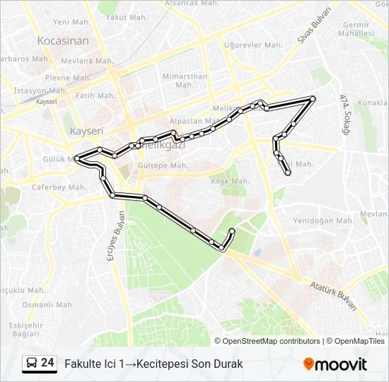 24 Bus Line Map