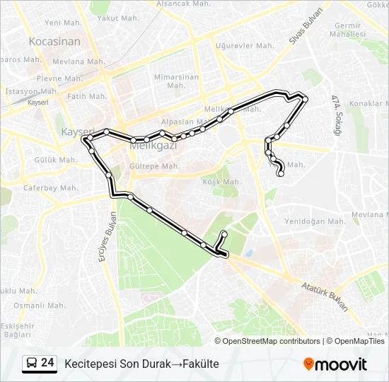 24 Bus Line Map
