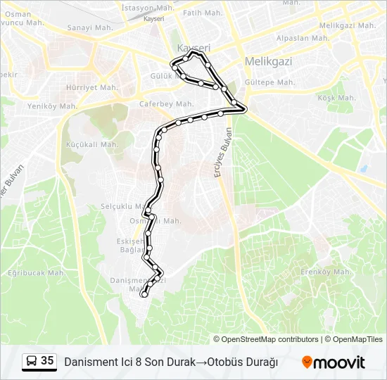 35 Bus Line Map