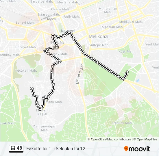 48 Bus Line Map