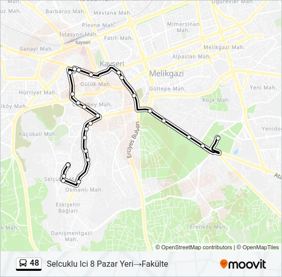 48 Bus Line Map