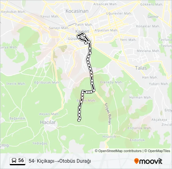 56 Bus Line Map