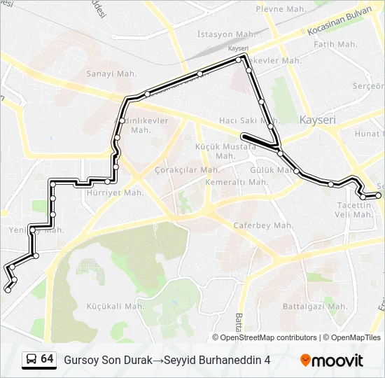 64 Bus Line Map