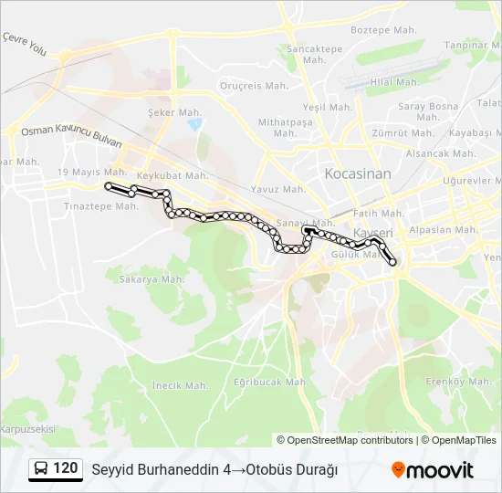 120 Bus Line Map