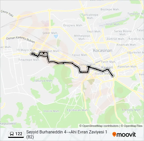 122 Bus Line Map