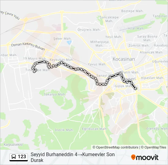 123 Bus Line Map