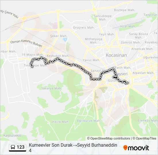 123 Bus Line Map