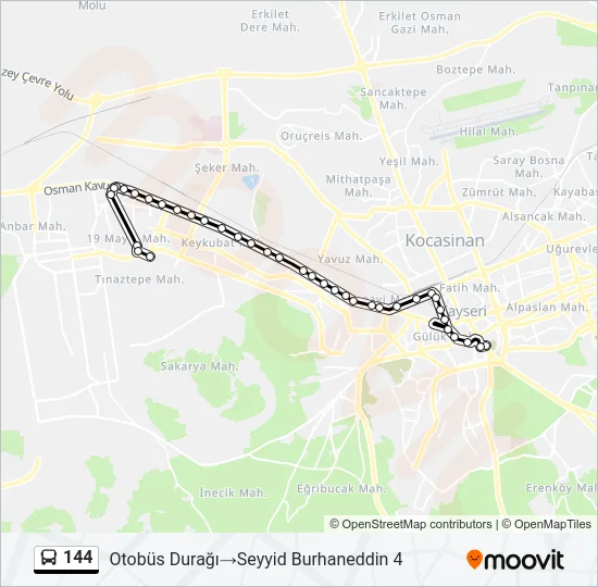 144 Bus Line Map