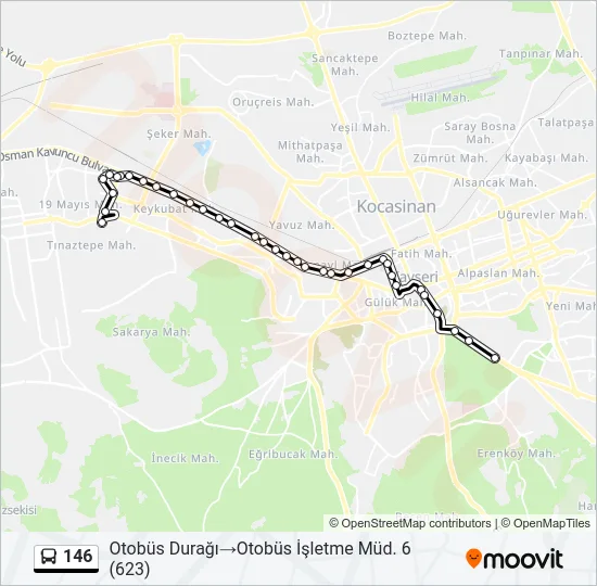 146 Bus Line Map