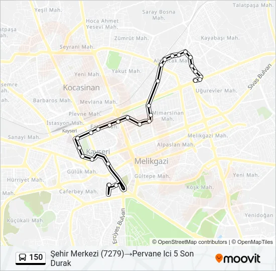 150 Bus Line Map