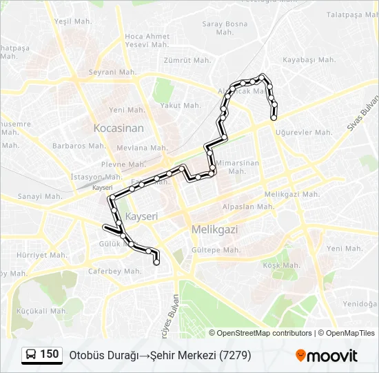 150 Bus Line Map