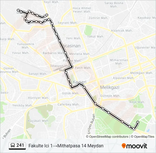 241 Bus Line Map