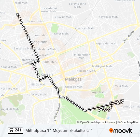 241 bus Line Map