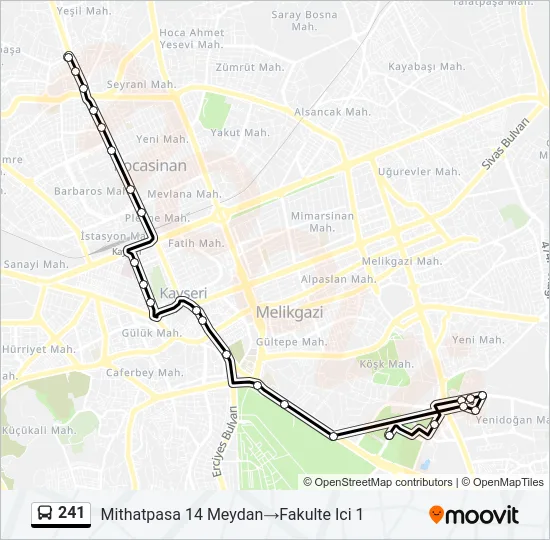 241 Bus Line Map
