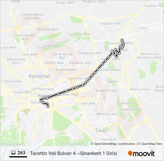 263 Bus Line Map