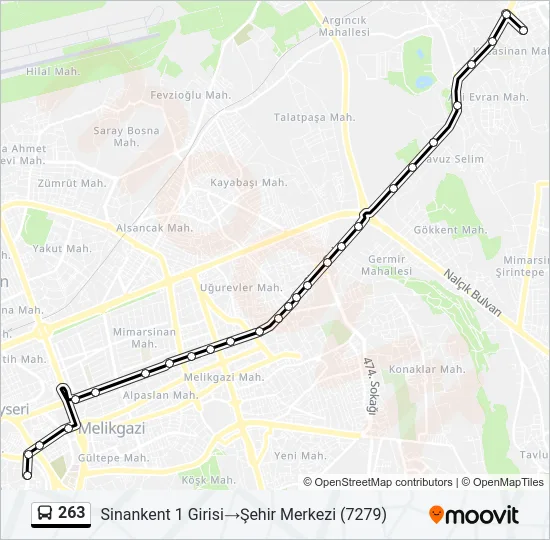 263 Bus Line Map