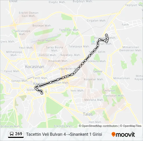 269 Bus Line Map