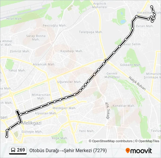 269 Bus Line Map