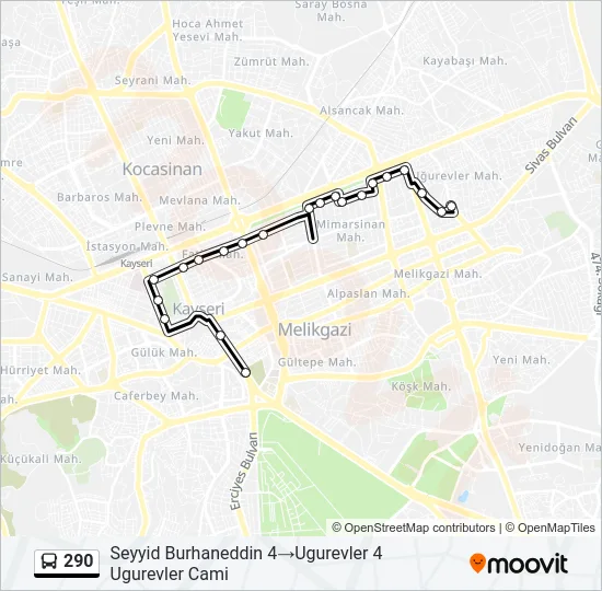 290 Bus Line Map
