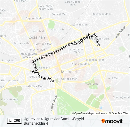 290 Bus Line Map