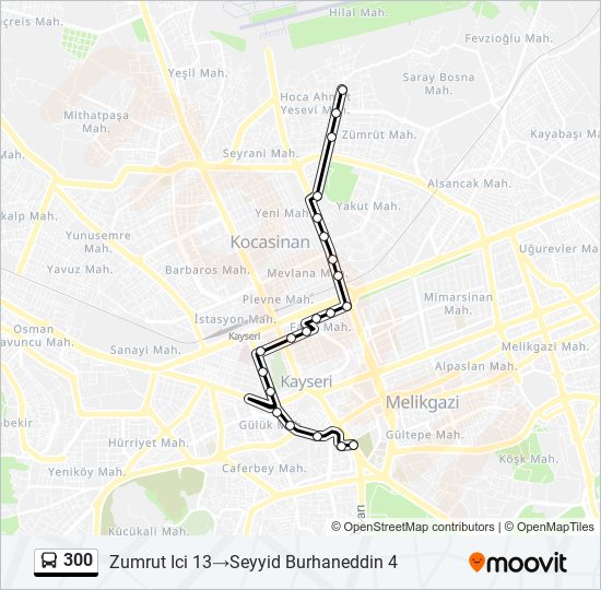300 guzergahi saatleri duraklari ve haritasi zumrut ici 13 seyyid burhaneddin 4