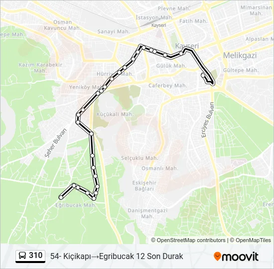 310 Bus Line Map
